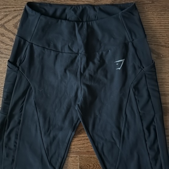 Gymshark Women's Black sleek aspire leggings mesh side pockets size small - Picture 5 of 7